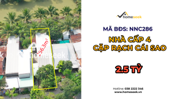 Nh&agrave; cấp 4 cặp rạch C&aacute;i Sao, phường Mỹ Thạnh, TP.Long Xuy&ecirc;n, An Giang 256.3m2