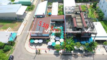 4 nền góc gồm cơ sở rửa sửa xe ô tô và sân vườn quán coffee thị trấn Cái Dầu, huyện Châu Phú, tỉnh An Giang 538.3m2